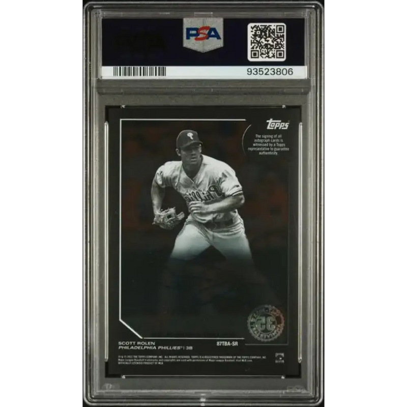 2022 Topps Clearly Authentic #SR Scott Rolen PSA 9 MINT Auto Philadelphia Phillies Baseball Card - Baseball Card Single