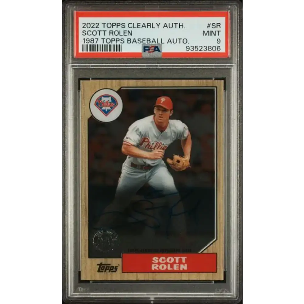 2022 Topps Clearly Authentic #SR Scott Rolen PSA 9 MINT Auto Philadelphia Phillies Baseball Card - Baseball Card Single