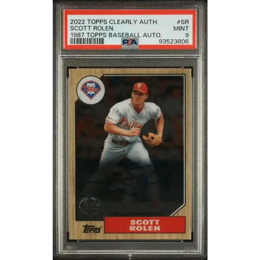 2022 Topps Clearly Authentic #SR Scott Rolen PSA 9 MINT Auto Philadelphia Phillies Baseball Card - Baseball Card Single