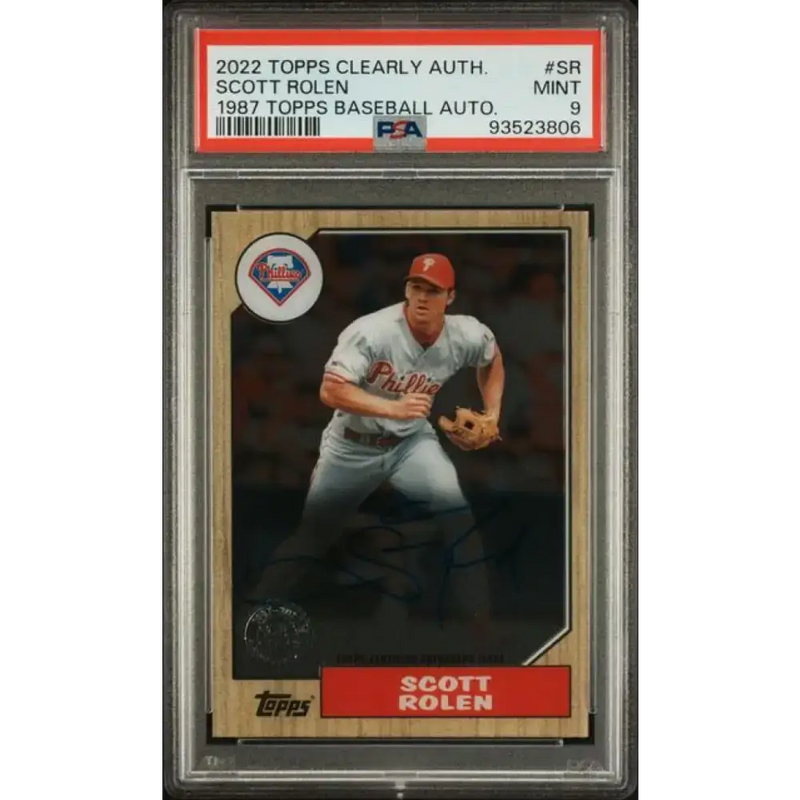 2022 Topps Clearly Authentic #SR Scott Rolen PSA 9 MINT Auto Philadelphia Phillies Baseball Card - Baseball Card Single