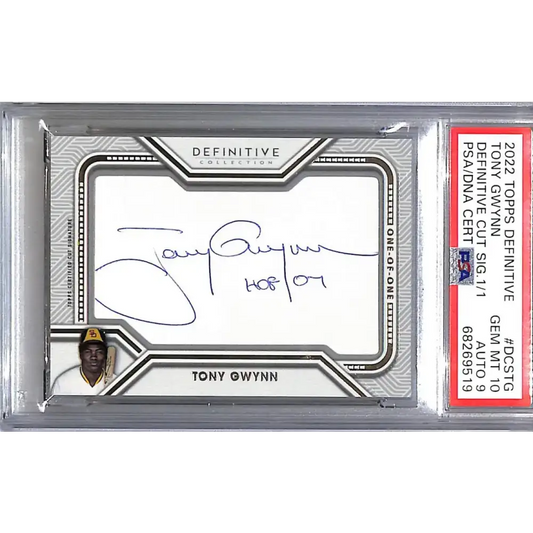 2022 Topps Definative Cut Signature #DCS-TG Tony Gwynn PSA 10 GEM MINT Auto 1/1 San Diego Padres - Baseball Card Single