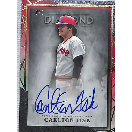 2022 Topps Diamond Icons #AC-CF Carlton Fisk NM-MT Auto 3/5 Boston Red Sox - Baseball Card Single