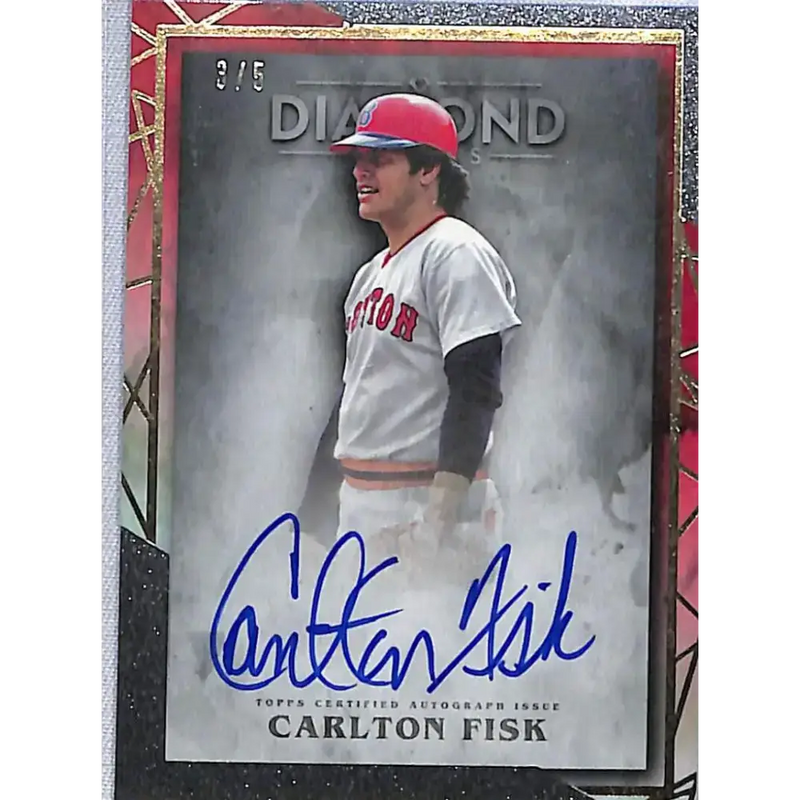 2022 Topps Diamond Icons #AC-CF Carlton Fisk NM-MT Auto 3/5 Boston Red Sox - Baseball Card Single