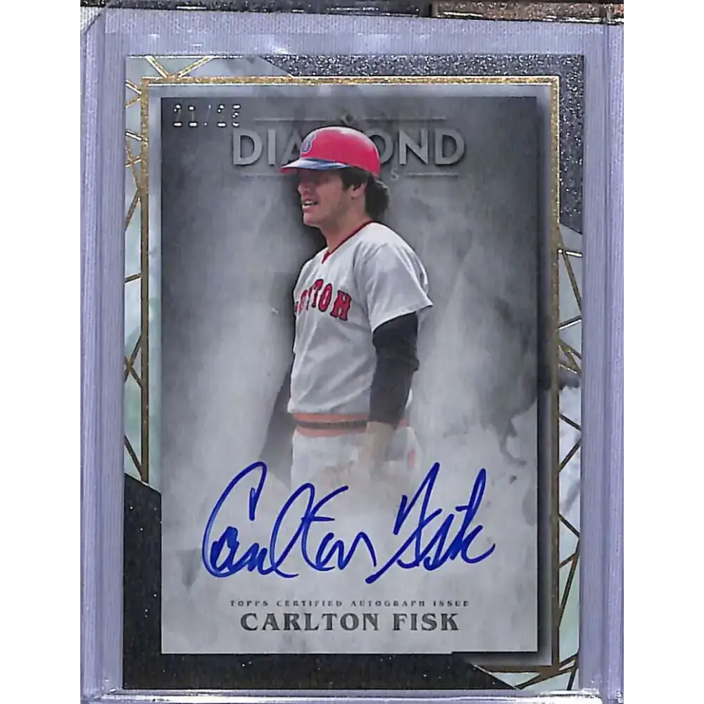 2022 Topps Diamond Icons: Autographs #AC-CF Carlton Fisk #/25 Baseball Card - Baseball Card Single