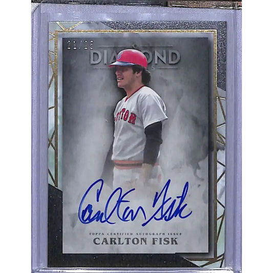 2022 Topps Diamond Icons: Autographs #AC-CF Carlton Fisk #/25 Baseball Card - Baseball Card Single