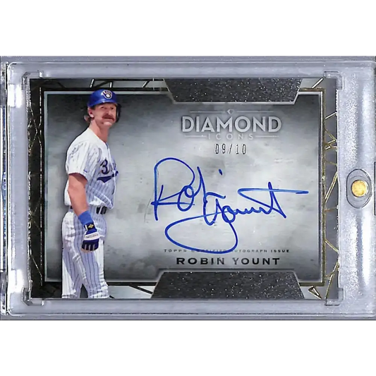 2022 Topps Diamond Icons #DIARY Robin Yount NM-MT Auto 9/10 Milwaukee Brewers Baseball Card - Baseball Card Single