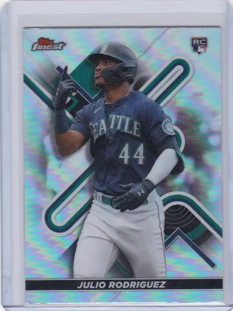 2022 Topps Finest #23 Julio Rodiriguez RC Refractor Seattle Mariners