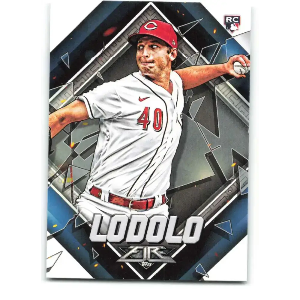 2022 Topps Fire #37 Nick Lodolo NM-MT RC Rookie Cincinnati Reds Baseball Card - Baseball Card Single