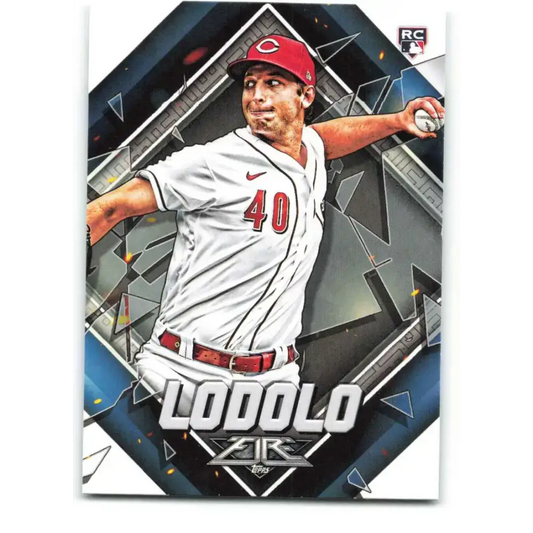 2022 Topps Fire #37 Nick Lodolo NM-MT RC Rookie Cincinnati Reds Baseball Card - Baseball Card Single