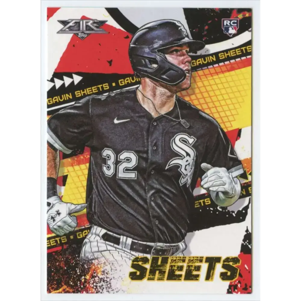 2022 Topps Fire #77 Gavin Sheets NM-MT RC Rookie Chicago White Sox Baseball Card - Baseball Card Single