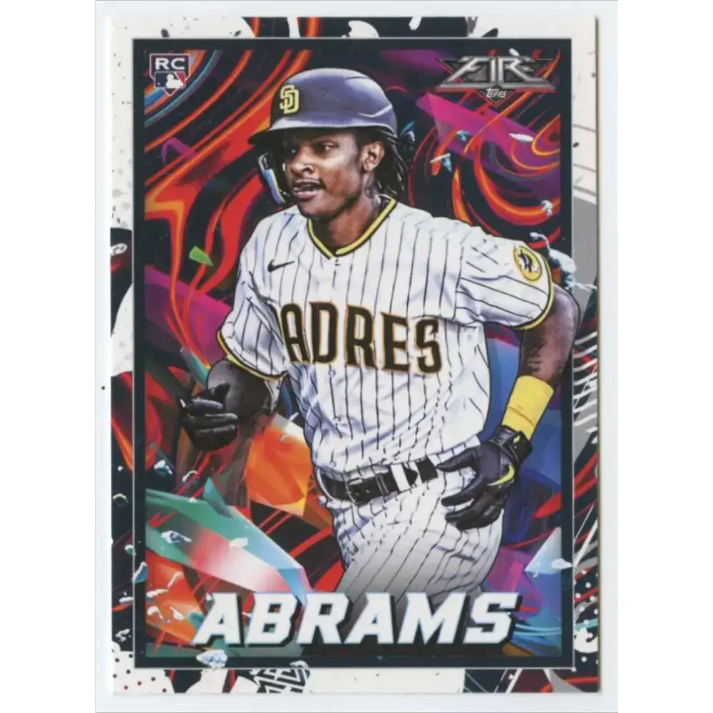 2022 Topps Fire #79 CJ Abrams NM-MT RC Rookie San Diego Padres Baseball Card - Baseball Card Single