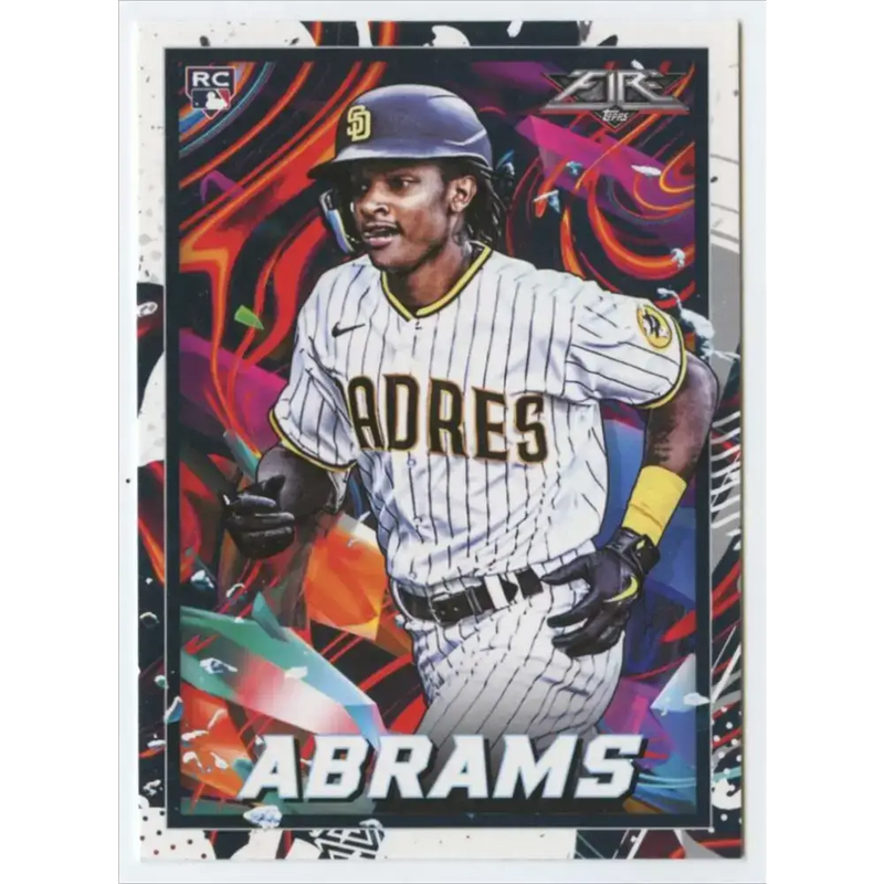 2022 Topps Fire #79 CJ Abrams NM-MT RC Rookie San Diego Padres Baseball Card - Baseball Card Single