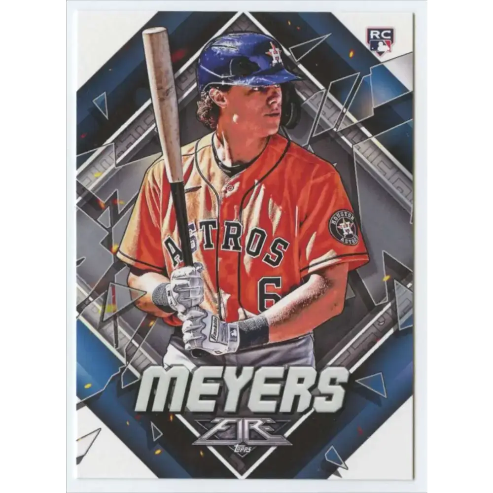 2022 Topps Fire #95 Jake Meyers NM-MT RC Rookie Houston Astros Baseball Card - Baseball Card Single