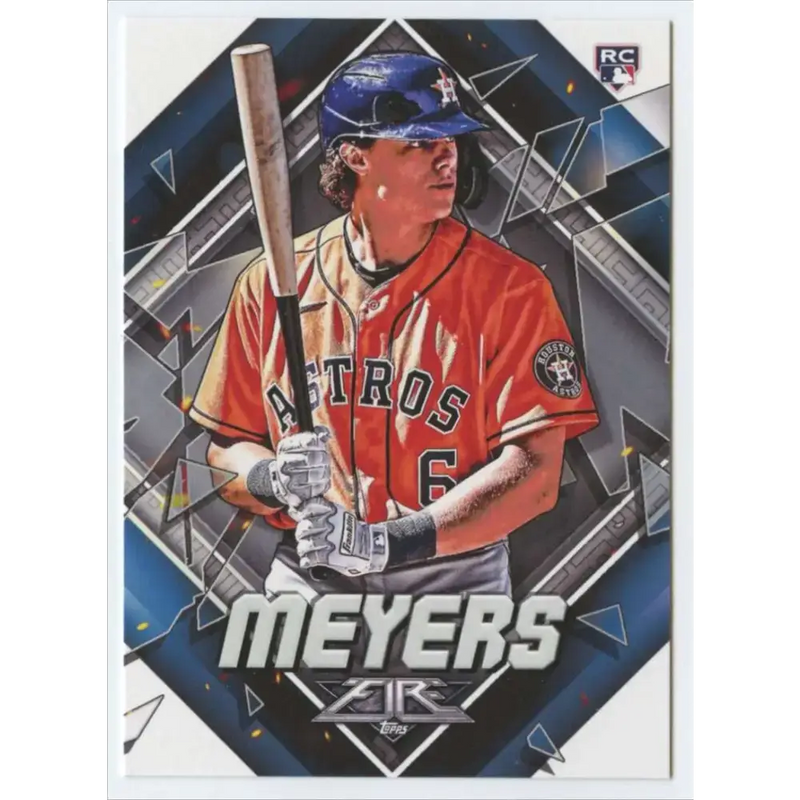 2022 Topps Fire #95 Jake Meyers NM-MT RC Rookie Houston Astros Baseball Card - Baseball Card Single