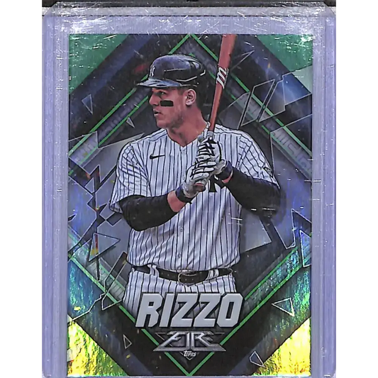2022 Topps Fire Green Parallel #123 Anthony Rizzo NM-MT 149/199 New York Yankees - Baseball Card Single
