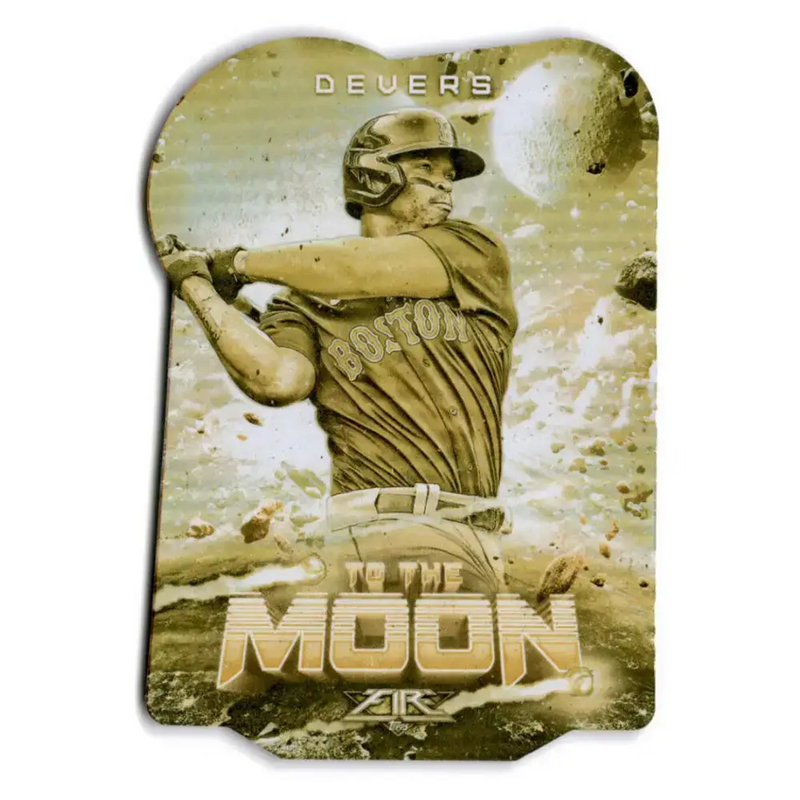 2022 Topps Fire To The Moon Gold Minted #TTM-20 Rafael Devers NM-MT Boston Red Sox Baseball Card - Baseball Card Single