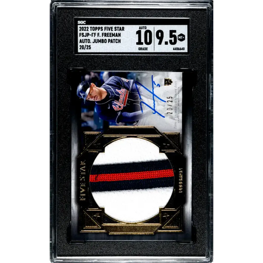2022 Topps Five Star Jumbo #FSJP-FF Freddie Freeman SGC 9.5 MINT+ MEM Auto 20/25 Atlanta Braves Baseball Card