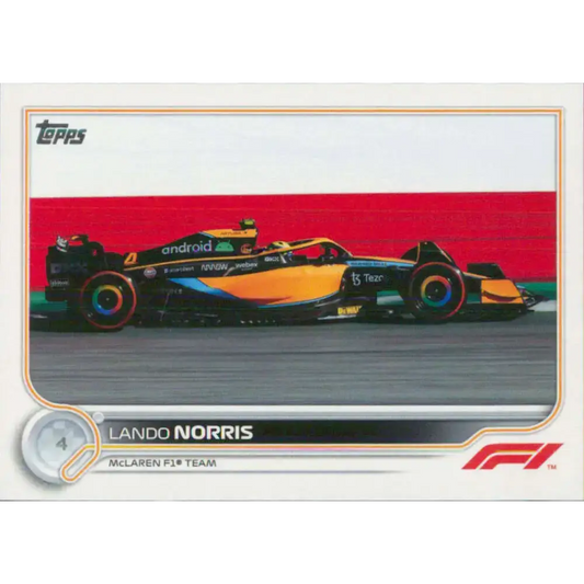 2022 Topps Formula 1 #119 Lando Norris NM-MT Racing Card - Racing Card Single