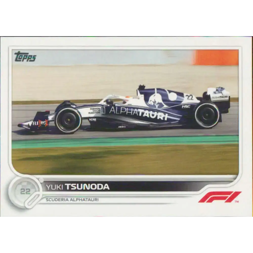 2022 Topps Formula 1 #122 Yuki Tsunoda NM-MT Racing Card - Racing Card Single