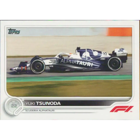 2022 Topps Formula 1 #122 Yuki Tsunoda NM-MT Racing Card - Racing Card Single