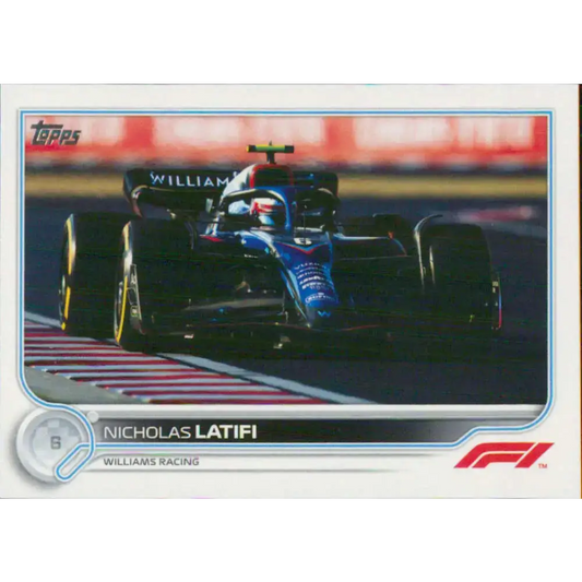 2022 Topps Formula 1 #123 Nicholas Latifi NM-MT Racing Card - Racing Card Single