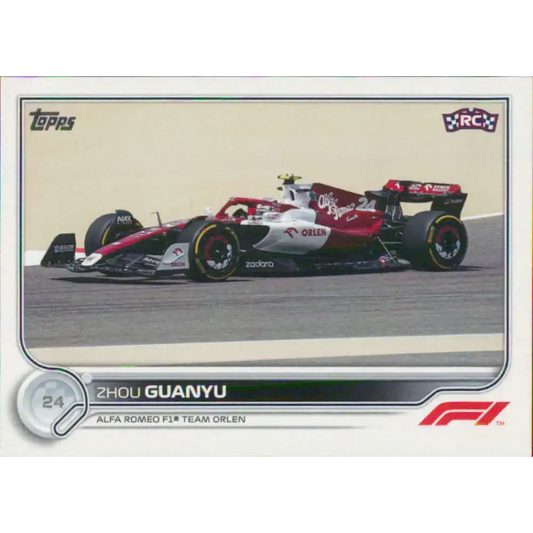 2022 Topps Formula 1 #126 Zhou Guanyu NM-MT Racing Card - Racing Card Single