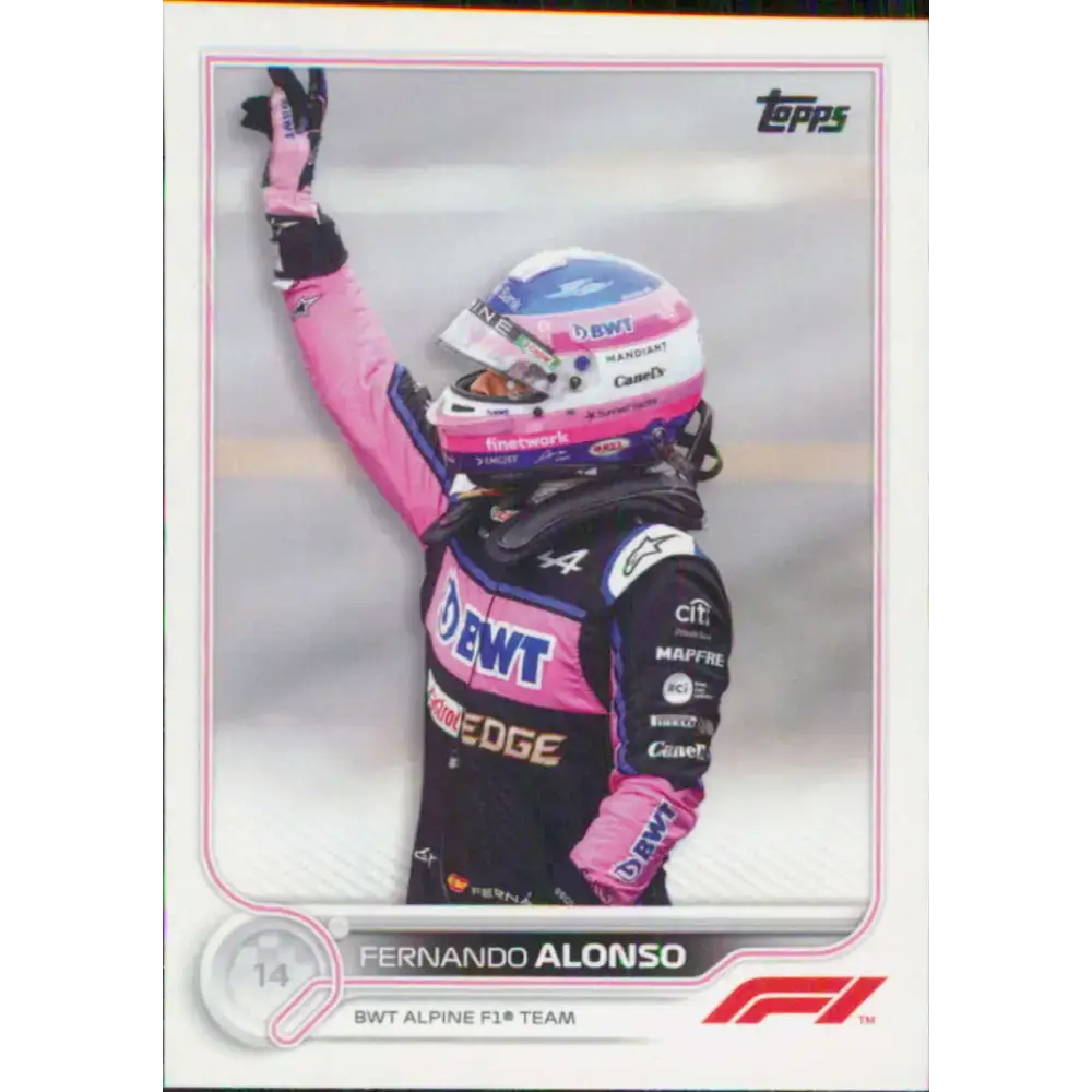 2022 Topps Formula 1 #14 Fernando Alonso NM-MT Racing Card - Racing Card Single