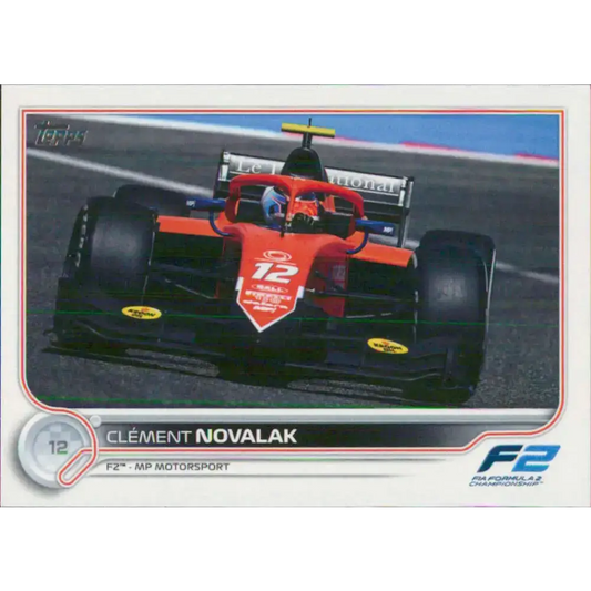 2022 Topps Formula 1 #140 Clement Novalak NM-MT Racing Card - Racing Card Single