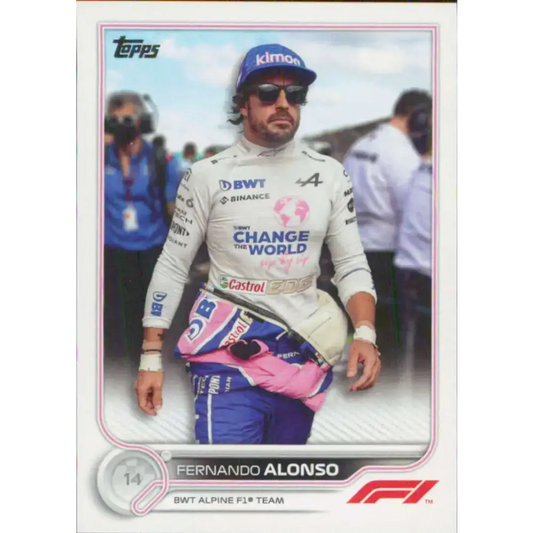 2022 Topps Formula 1 #16 Fernando Alonso NM-MT Racing Card - Racing Card Single