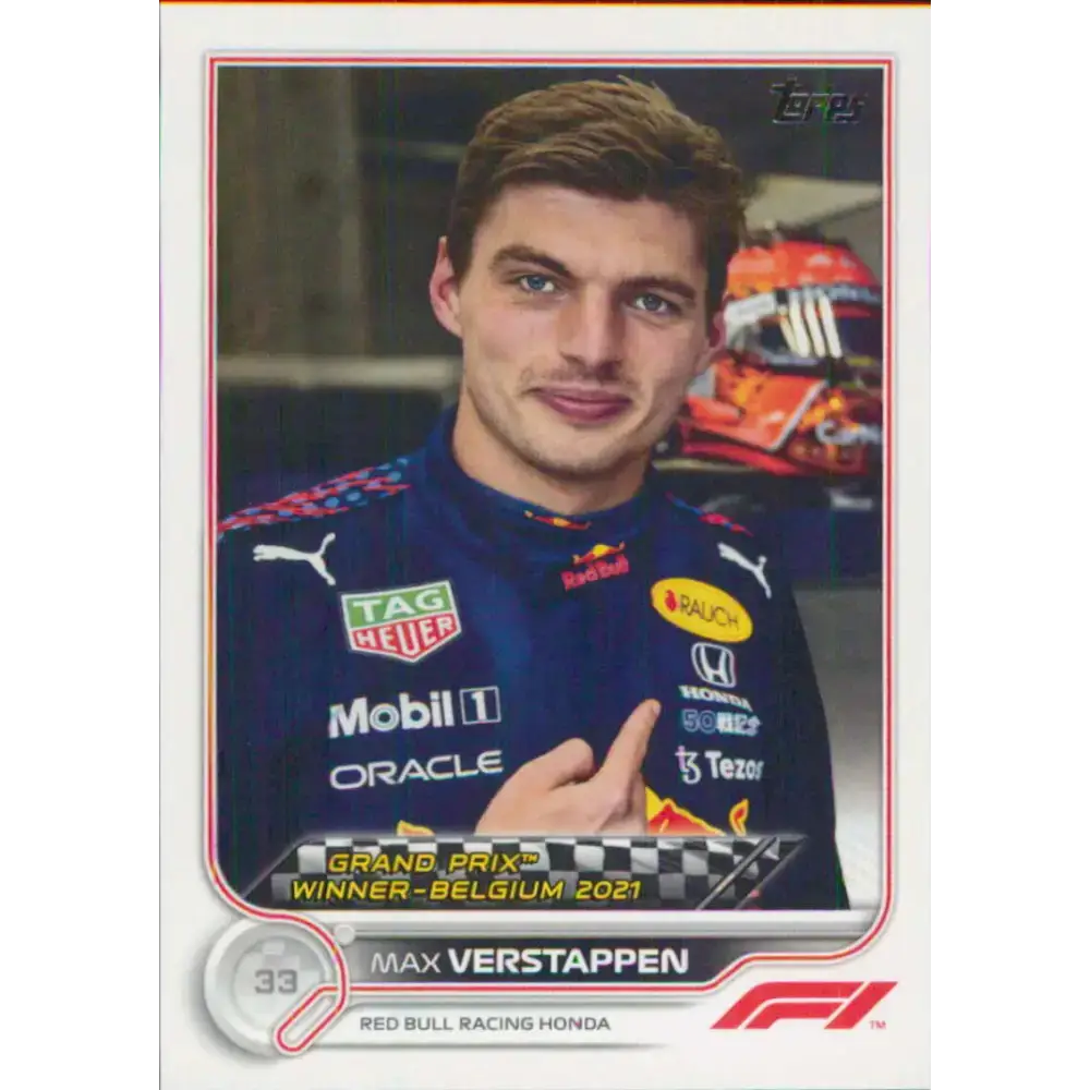2022 Topps Formula 1 #162 Max Verstappen NM-MT Racing Card - Racing Card Single