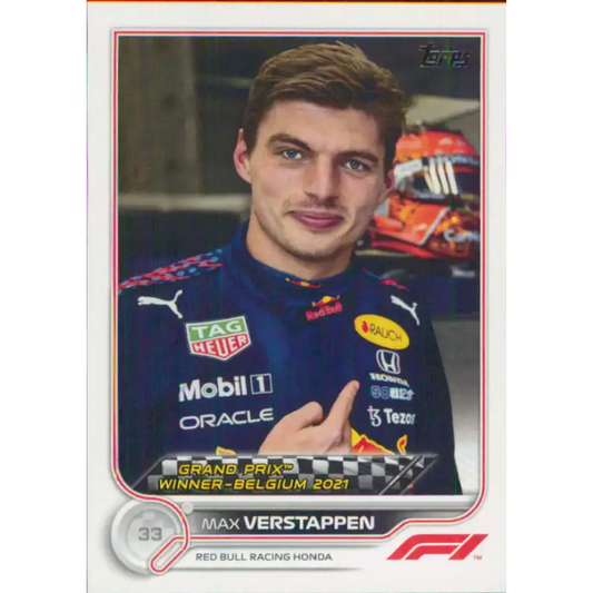 2022 Topps Formula 1 #162 Max Verstappen NM-MT Racing Card - Racing Card Single