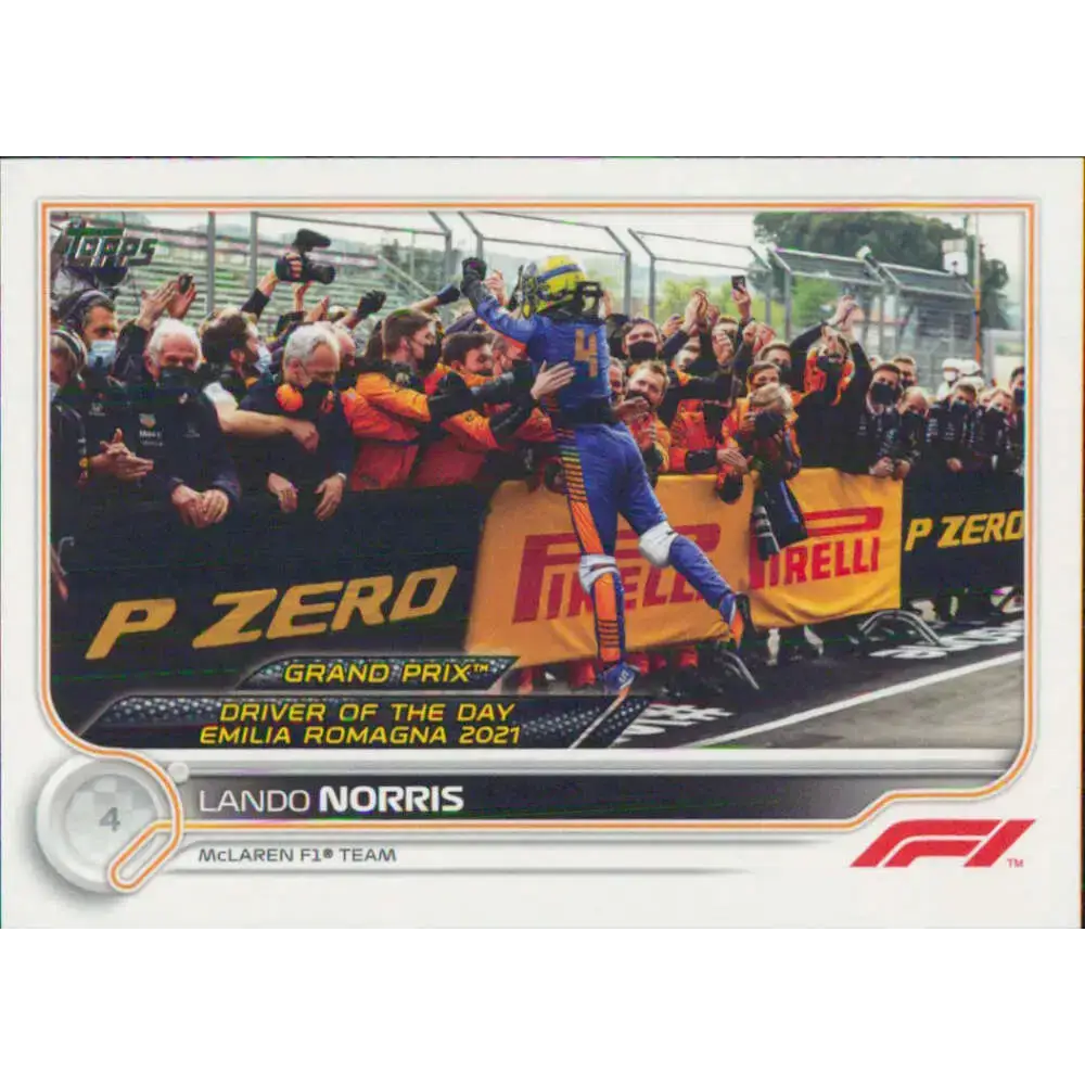 2022 Topps Formula 1 #174 Lando Norris NM-MT Racing Card - Racing Card Single