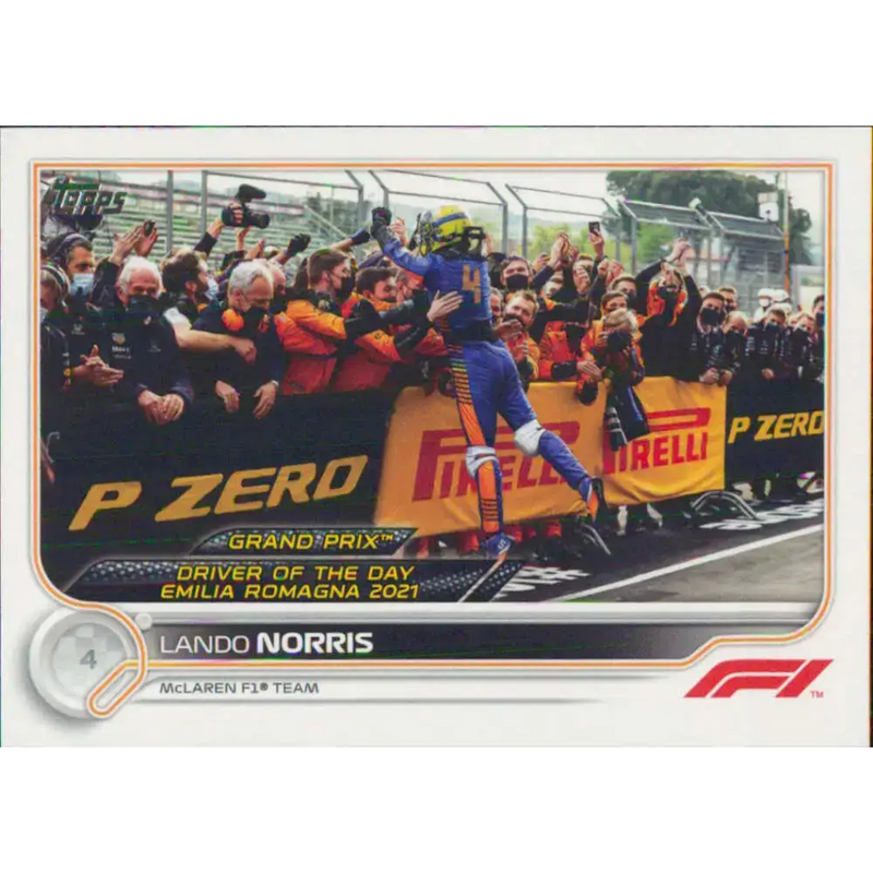 2022 Topps Formula 1 #174 Lando Norris NM-MT Racing Card - Racing Card Single