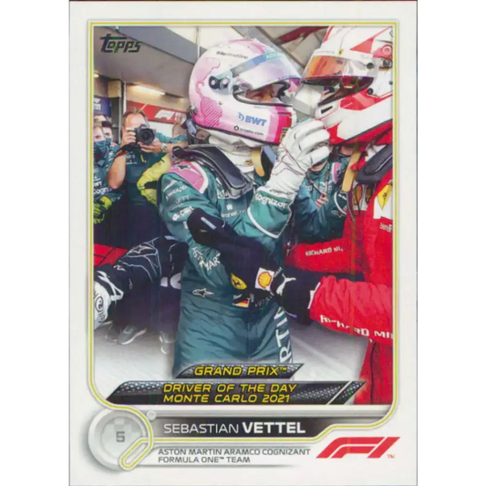 2022 Topps Formula 1 #177 Sebastian Vettel NM-MT Racing Card - Racing Card Single