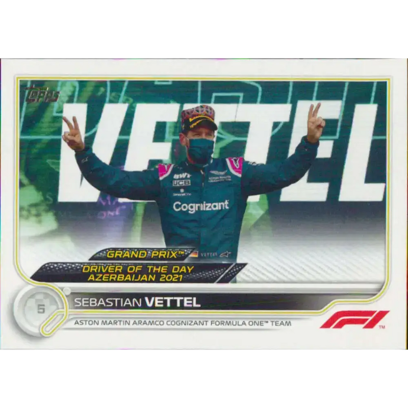 2022 Topps Formula 1 #178 Sebastian Vettel NM-MT Racing Card - Racing Card Single