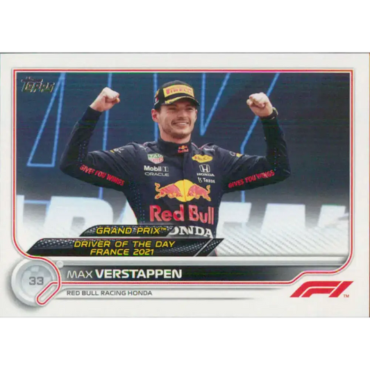 2022 Topps Formula 1 #179 Max Verstappen NM-MT Racing Card - Racing Card Single