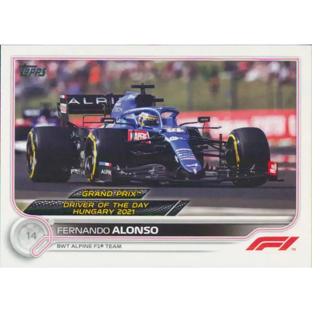 2022 Topps Formula 1 #183 Fernando Alonso NM-MT Racing Card - Racing Card Single