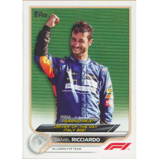 2022 Topps Formula 1 #185 Daniel Ricciardo NM-MT Racing Card - Racing Card Single