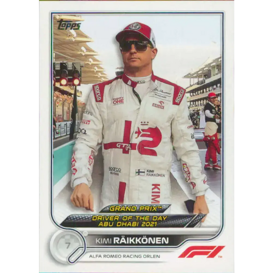 2022 Topps Formula 1 #193 Kimi Raikkonen NM-MT Racing Card - Racing Card Single