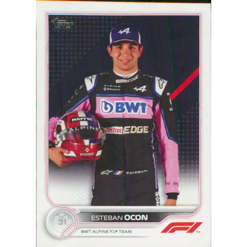 2022 Topps Formula 1 #41 Esteban Ocon NM-MT Racing Card - Racing Card Single