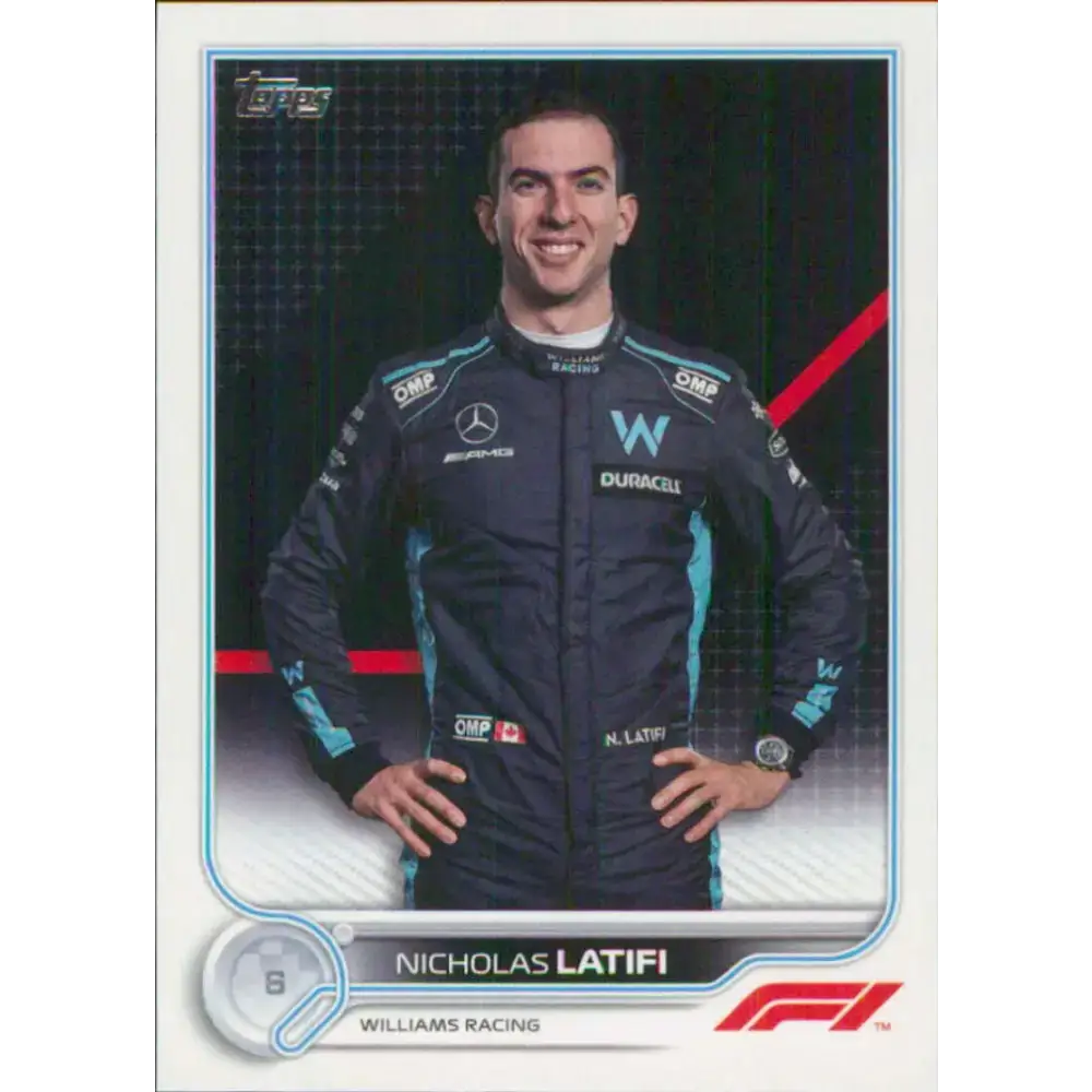 2022 Topps Formula 1 #51 Nicholas Latifi NM-MT Racing Card - Racing Card Single