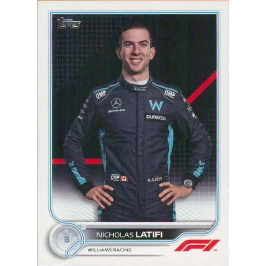2022 Topps Formula 1 #51 Nicholas Latifi NM-MT Racing Card - Racing Card Single