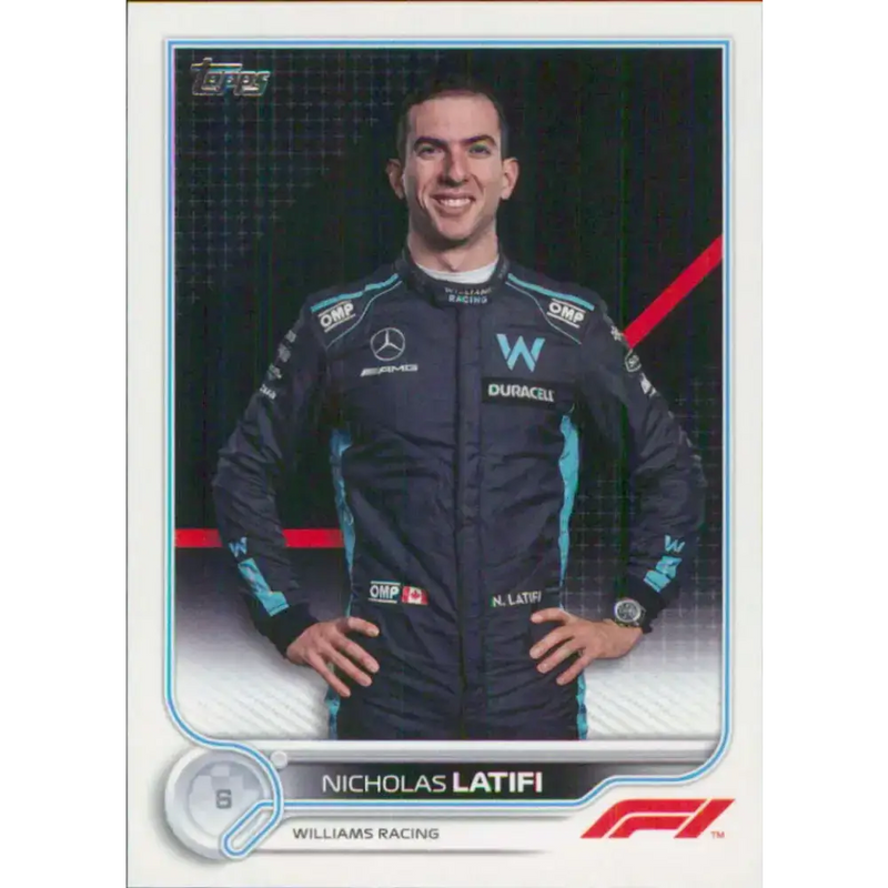 2022 Topps Formula 1 #51 Nicholas Latifi NM-MT Racing Card - Racing Card Single