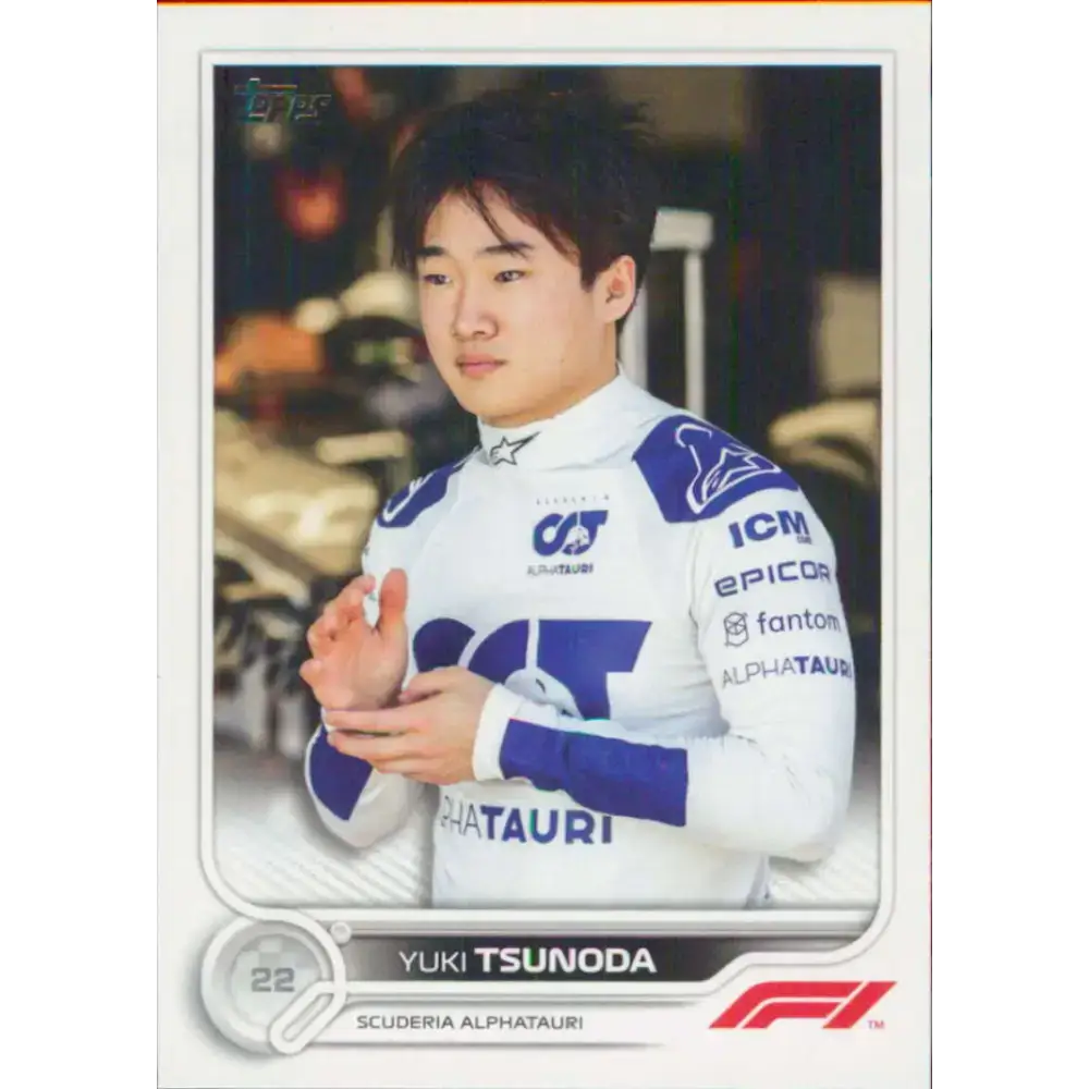 2022 Topps Formula 1 #62 Yuki Tsunoda NM-MT Racing Card - Racing Card Single