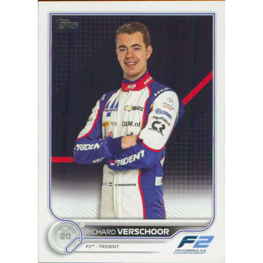 2022 Topps Formula 1 #93 Richard Verschoor NM-MT Racing Card - Racing Card Single