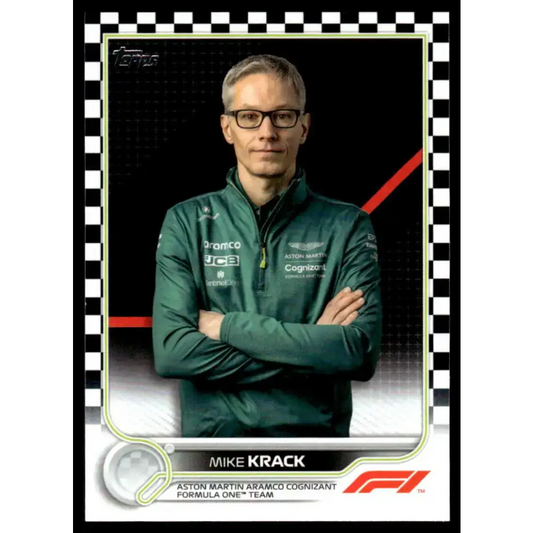 2022 Topps Formula 1 Checker Flag #101 Mike Krack NM-MT Racing Card - Racing Card Single