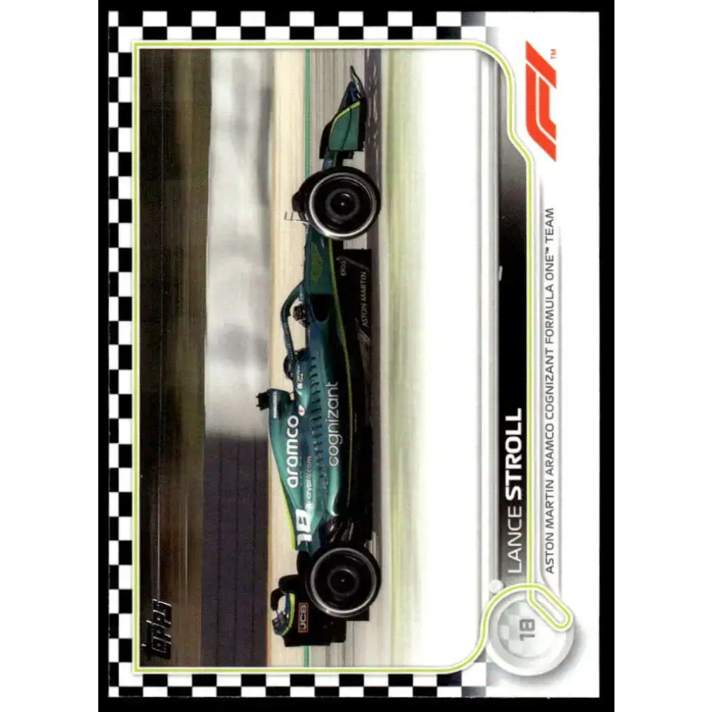 2022 Topps Formula 1 Checker Flag #114 Lance Stroll NM-MT Racing Card - Racing Card Single