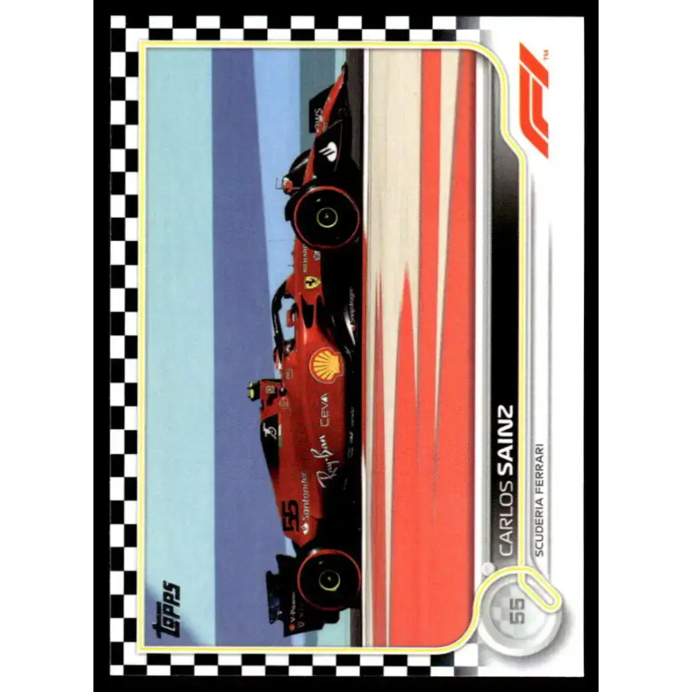 2022 Topps Formula 1 Checker Flag #118 Carlos Sainz NM-MT Racing Card - Racing Card Single