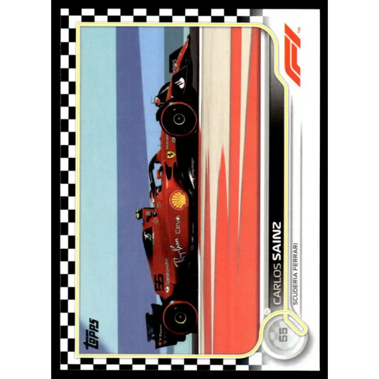 2022 Topps Formula 1 Checker Flag #118 Carlos Sainz NM-MT Racing Card - Racing Card Single