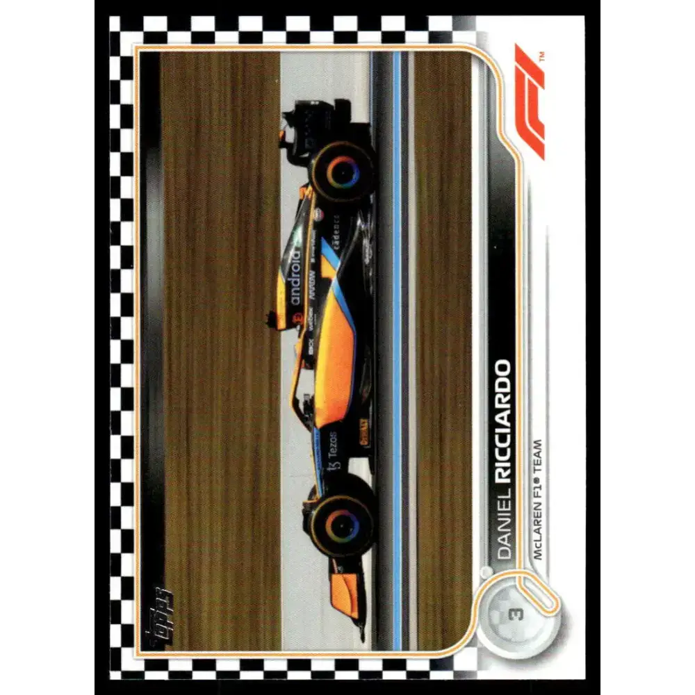 2022 Topps Formula 1 Checker Flag #120 Daniel Ricciardo NM-MT Racing Card - Racing Card Single
